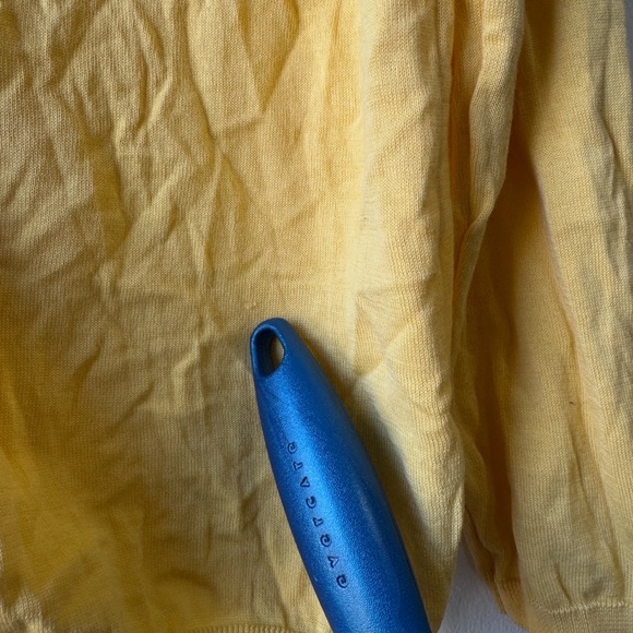 Malo 100% Cotton Yellow Button-Up Cardigan Sweater Sz M - Picture 7 of 14